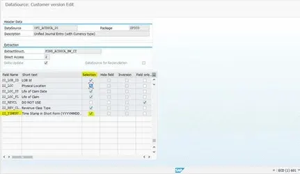 Data Source Customer Version Edit