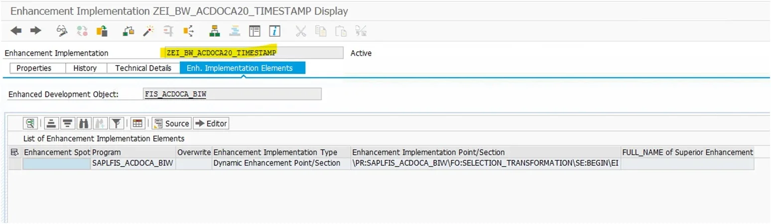 Enhancement Implementation Timestamp Display
